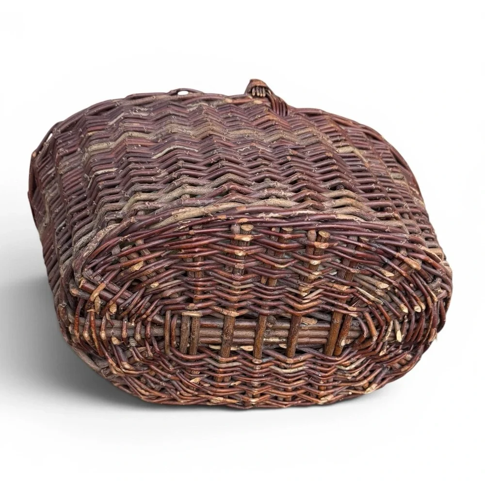 VTG Market Basket French Country Wicker Woven 18